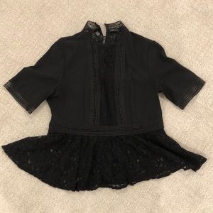 Zara lace peplum top